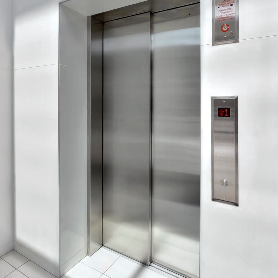 Savaria Meridian MRL Commercial Elevator Kia Steel Doors Closed
